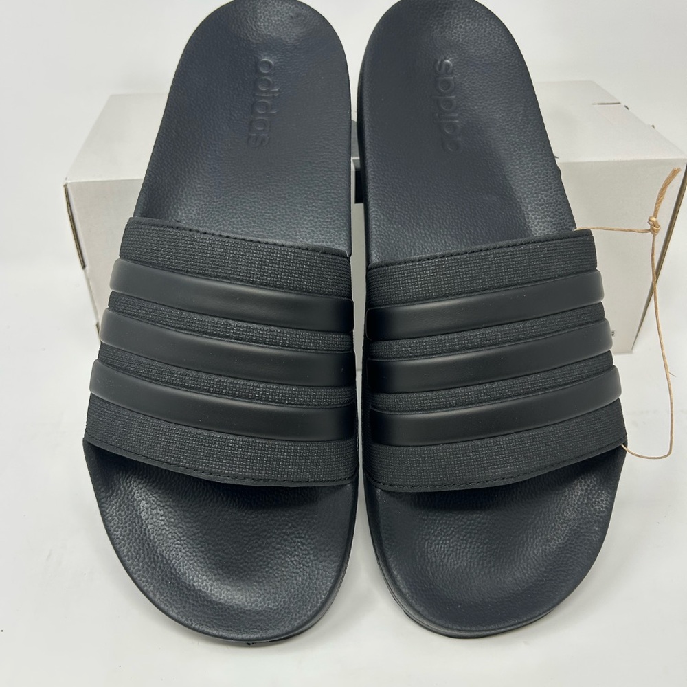 Adidas Adilette Shower Slides US Men Size 13/ Women Size 14 Black GZ3772 - Picture 6 of 8
